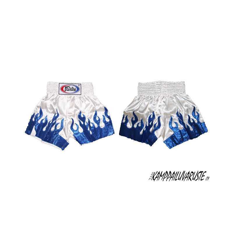 Fairtex Nordic|Fairtex Muaythai shorts - BS42 Vit / Blå|34,50 €|23,37 €|Fairtex|Fairtex Shorts för kampsport|6401831000773