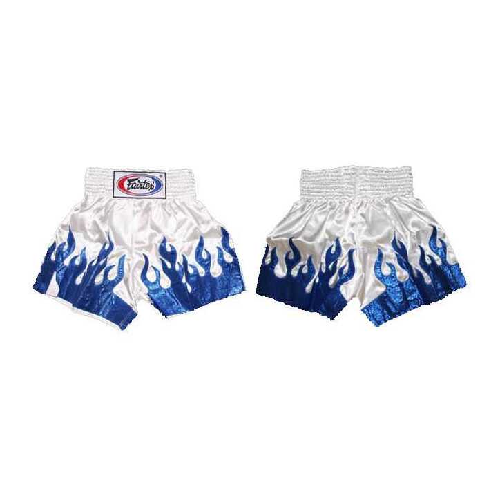 Fairtex Muaythai shorts - BS42 Vit / Blå