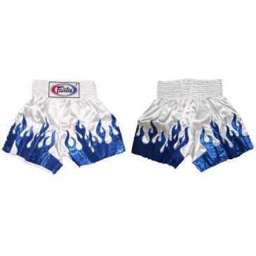 Fairtex Nordic|Fairtex Muaythai shorts - BS42 Vit / Blå|34,50 €|Fairtex|Fairtex Shorts för kampsport