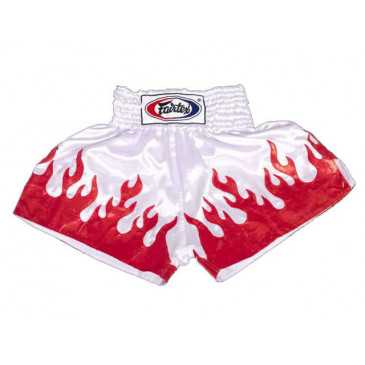 Fairtex Nordic|Fairtex Muaythai shorts - BS44 Vit / Röd|34,50 €|Fairtex|Fairtex Shorts för kampsport