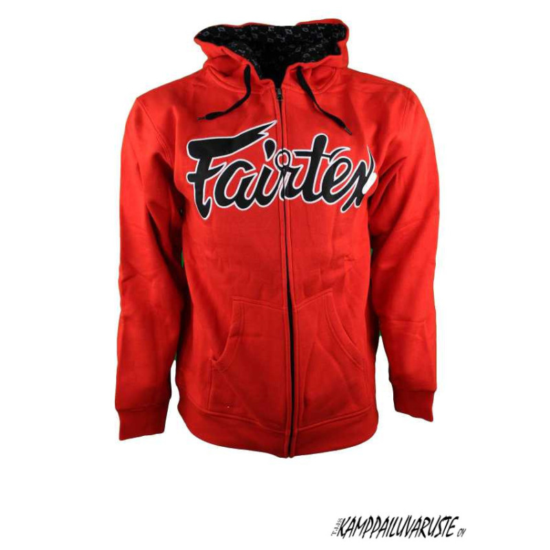 Fairtex Nordic|Fairtex Zip Up Hoodie - FHS12 Röd|69,00 €|Fairtex|Fairtex hoodies & casual byxor