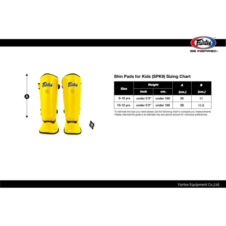 Fairtex SPK9 Lasten säärisuojat - Musta