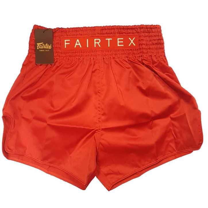 Fairtex Muaythai Slim Cut shorts BS-Micro - Röd Fairtex Muaythai Slim Cut shorts BS-Micro - Röd