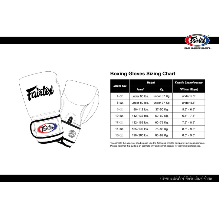 Fairtex BGV8 Boxing Gloves - Black